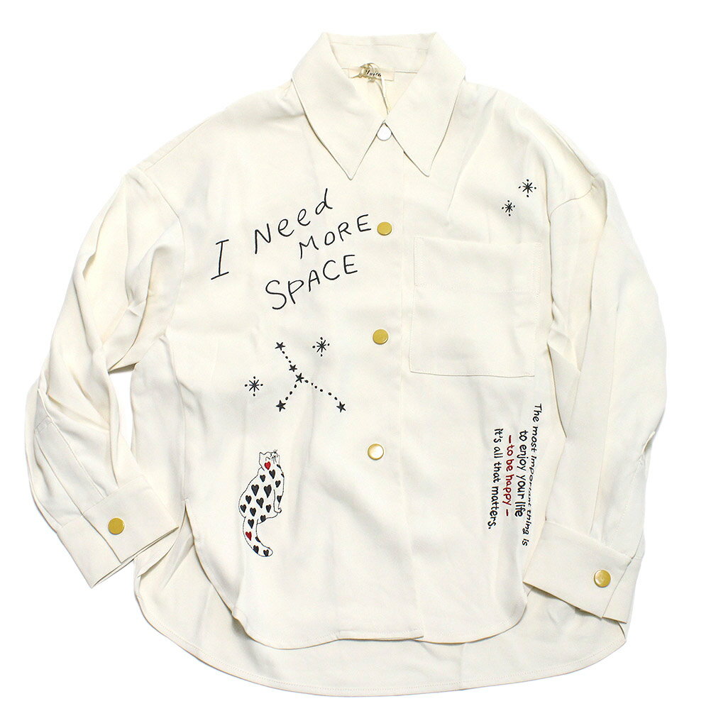 【ユニカ/UNICA/子供服/キッズ/女の子】 落書きイラストサークルシャツ オフホワイト(2)