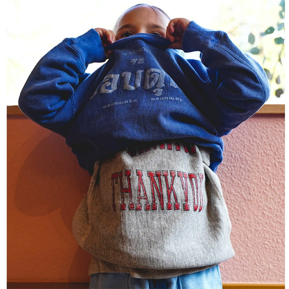 【ゴートゥーハリウッド GO TO HOLLYWOOD/子供服/親子】 ウラケ セカイノアリガトウ スウェット【8月入荷予定】 14BLブルー