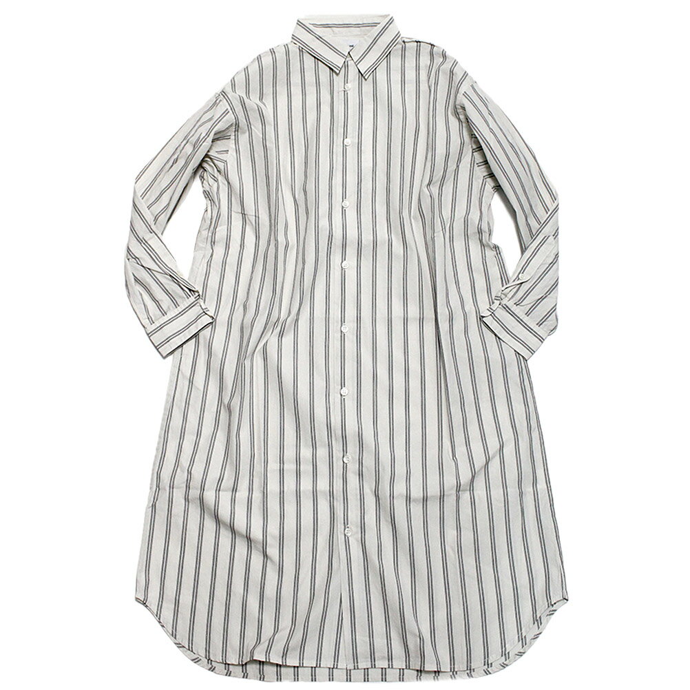 楽天子供服ミリバール【アーチ＆ライン/ARCH&LINE/子供服/アーチアンドライン/親子】 あす楽 COTTON STRIPE ドレス オフホワイト（12）