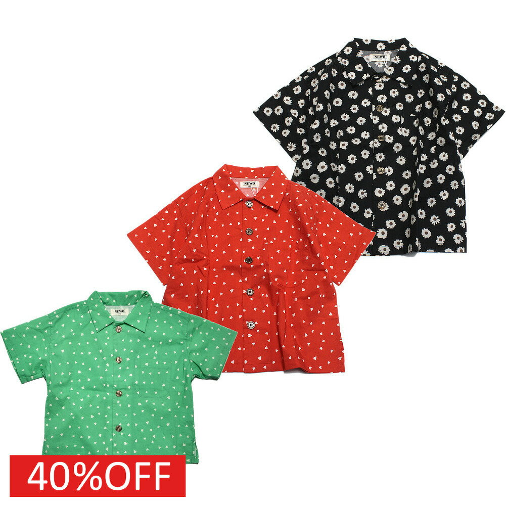 Rakuten - 【ニードルワークス/ジュニア服/NEEDLEWORKS】 セール 【40%OFF】 【NeWo】総柄プリントシャツ
