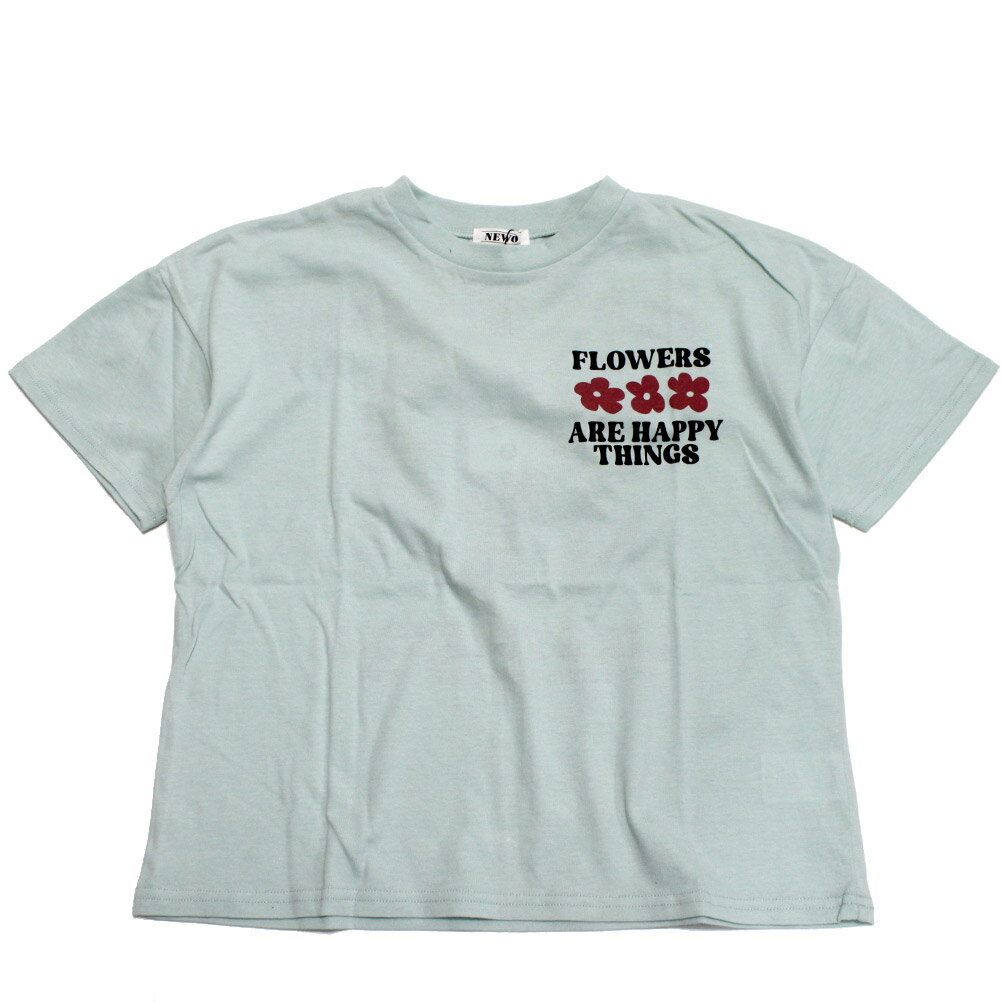 Rakuten - 【ニードルワークス/ジュニア服/NEEDLEWORKS】 【NeWo】フラワーTシャツ ミント