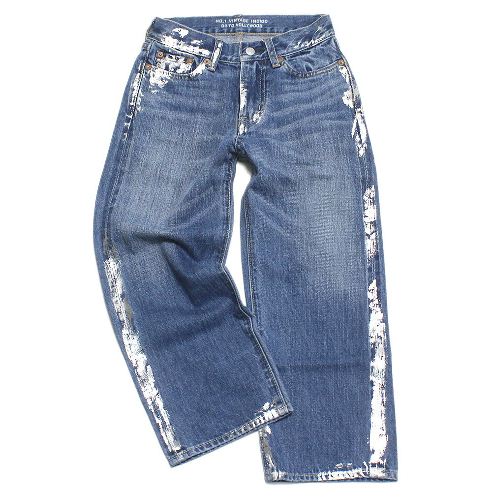 【ゴートゥーハリウッド GO TO HOLLYWOOD/子供服/親子】 デニム キラキラ ルーズ 5P LPN 14BLブルー