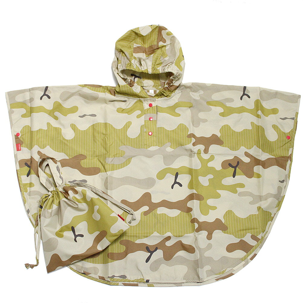 【サンキューニプリュスエム　子供服　キッズ　傘】 レインコート camouflage kids...