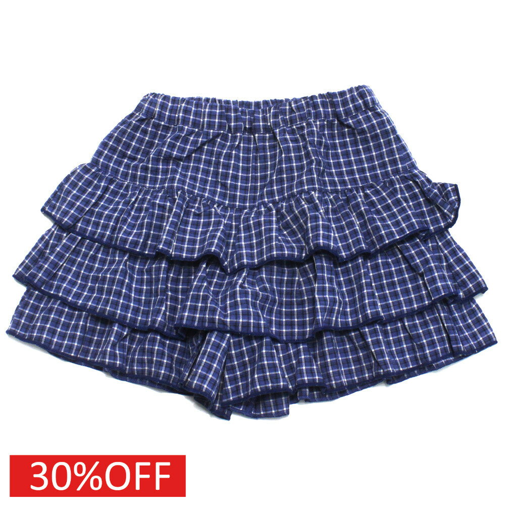 [NEEDLEWORKS/Junior Clothing] Sale [30% OFF] [NeWo] Check Frill Shorts Navy