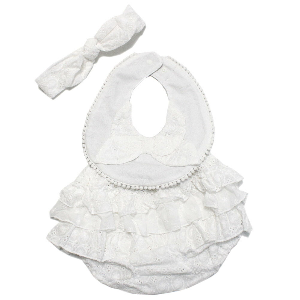 【mocmof/モクモフ/ベビー/出産祝い】 おめかしギフトセット（女の子） ホワイト(WH)