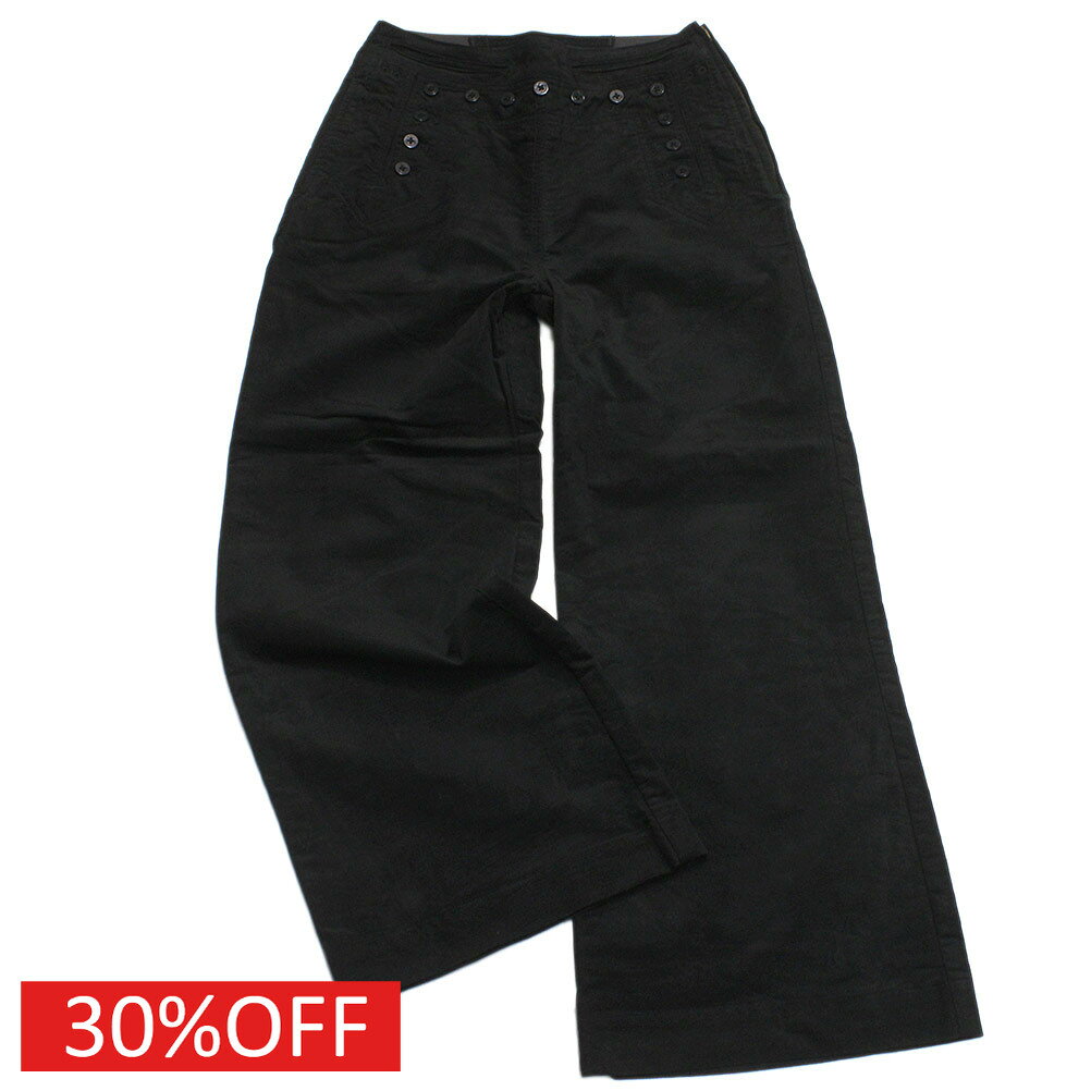 Rakuten - 【MARET/マレ/レディース/メンズ/ユニセックス/大人服/オリジナル 】 セール 【30%OFF】 Cメルトンセーラーフレアパンツ ブラック(2)
