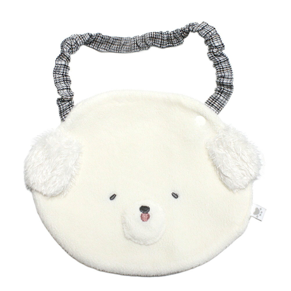 “モクモフ”のわんこ スタイ・カラーごとに異なる種類のわんこをデザイン・あたたかみのあるボア素材・チェックのストラップが優しい印象・紐部分はゴム仕様で着脱しやすく、スナップボタン付きこの商品は【 ラッピングギフト無料対象商品 】となっており...