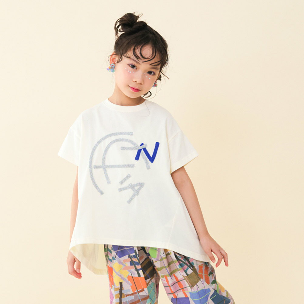 【ユニカ/UNICA/子供服/キッズ/女の子】 テープロゴデザインTシャツ オフホワイト(2) millibar-10556201 子供服ミリバール サンプル画像2