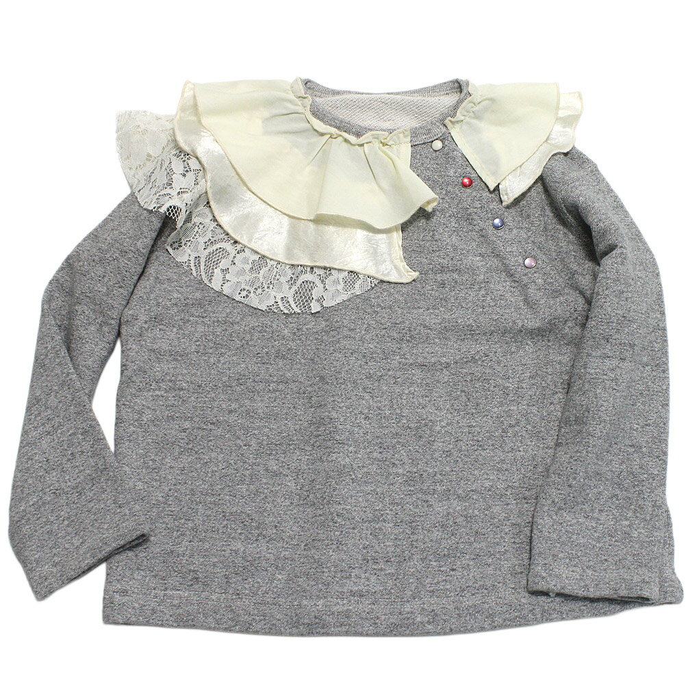 【ゴートゥーハリウッド GO TO HOLLYWOOD/子供服/親子】 ビンテージウラケ アシンメトリー スウェット 3GRグレー