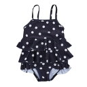 【ocean&ground/オーシャンアンドグラウンド/子供服/ベビー/キッズ/ジュニア】 ベビー水着フリルワンピース ドット柄(DT)
