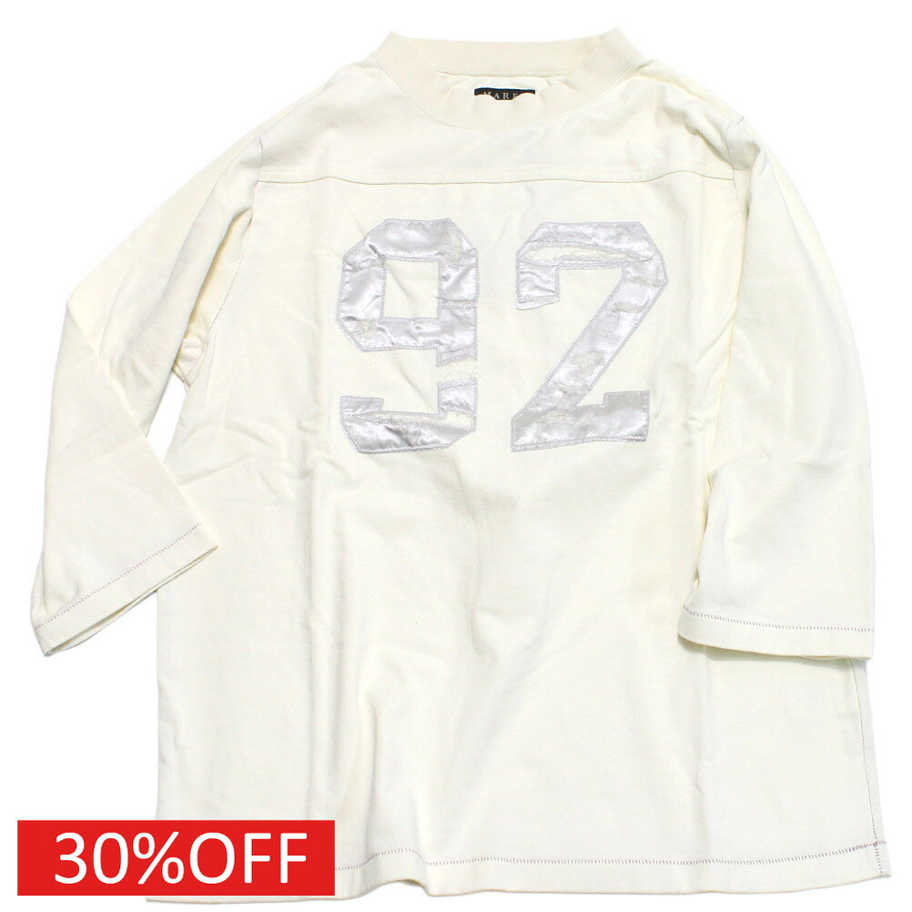 乐天商城 - 【MARET/マレ/レディース/メンズ/ユニセックス/大人服/オリジナル 】 セール 【30%OFF】 度詰め天竺ボロリングロンT オフホワイト(11)