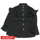 【子供服/デニムダンガリー/DENIM DUNGAREE/親子/デニム&ダンガリー/DD】 セール 【40%OFF】 ローン レース ブラウス 2BK黒
