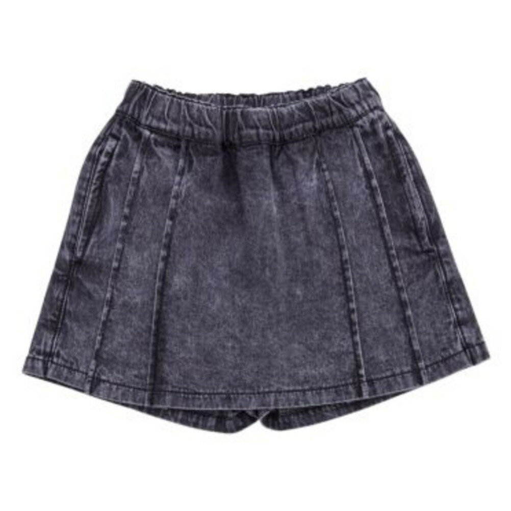 樂天商城 - 【ocean＆ground/オーシャンアンドグラウンド/子供服/ベビー/キッズ/ジュニア】 デニムプリーツショートパンツ ブラック(BK)