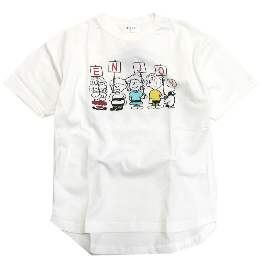 【SECONDセカンド/子供服/アウトドア/カジュアル/キッズ/ジュニア】 ENJOYTシャツ オフホワイト(OW)