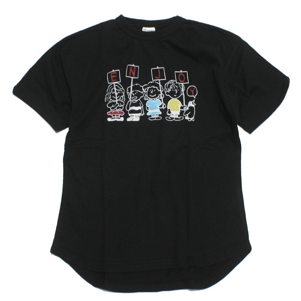 樂天商城 - 【SECONDセカンド/子供服/アウトドア/カジュアル/キッズ/ジュニア】 ENJOYTシャツ ブラック(BK)