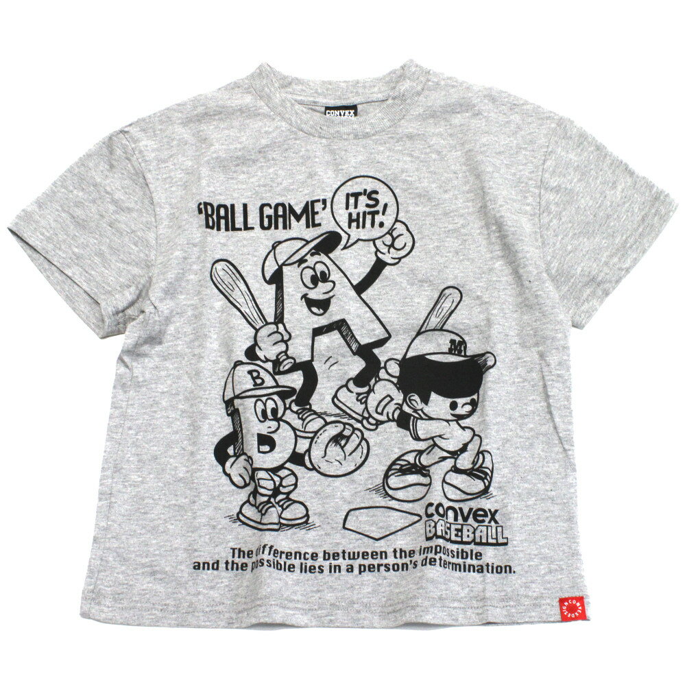 樂天商城 - 【コンベックス/CONVEX/子供服/ジュニア/キッズ】 BALLゲーム/ワイドTシャツ 杢グレー(15)