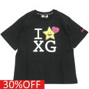 【X-GIRL STAGES/エックスガール/エックスガールステージズ/子供服/女の子】 セール 【30%OFF】 I LOVE XG 半袖Tシャツ クロ(80)