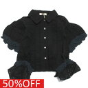 【ユニカ/UNICA/子供服/キッズ/女の子】 セール 【50%OFF】 デザインシャーリングシャツ ブラック(4)