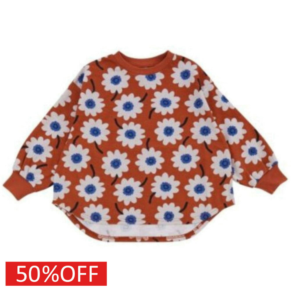 樂天商城 - 【ocean＆ground/オーシャンアンドグラウンド/子供服/ベビー/キッズ/ジュニア】 セール 【50%OFF】 ソウガラプリントラウンドTシャツ レンガ(RE)
