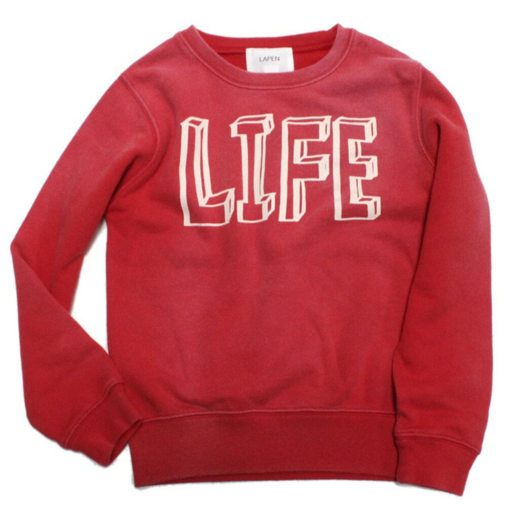 【ラペン/ラパン/LAPEN/子供服/ジュニア/ヴィンテージ/アメカジ】 LIFE スウェット レッド