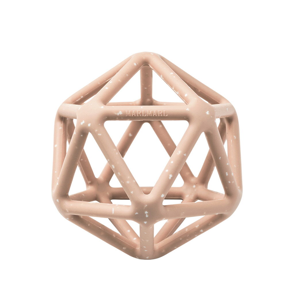 【ベビー/MARLMARL/マールマール/スタイ/ベビーギフト/出産祝】 シリコン製ベビーボール polygon ball ドットピンク
