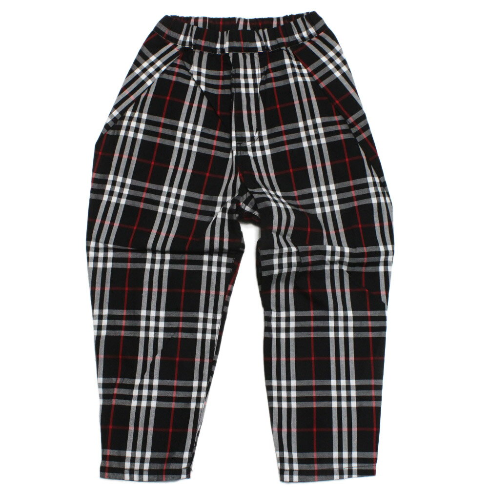 【オフィシャルチーム OFFICIALTEAM】 チェック柄タックワイドパンツ ブラック