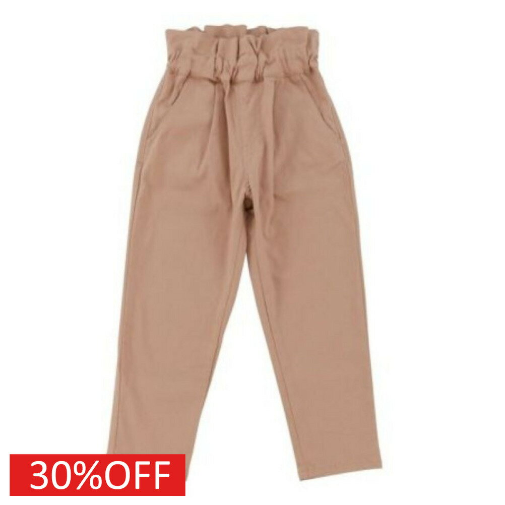 “オーシャン＆グラウンド”のlovin’itPANTS・タックインでウエストのフリルを際立たせたガーリーな一着・ストレッチ性のあるツイル素材でストレスフリーな穿き心地・季節を問わず着用できるフルレングス仕様・シンプルなTシャツからブラウスま...