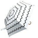 【サンキューニプリュスエム 子供服 キッズ 傘】 【晴雨兼用/折りたたみ日傘】 大人 zigzag mini アンブレラ (ホワイト/50cm) ホワイト