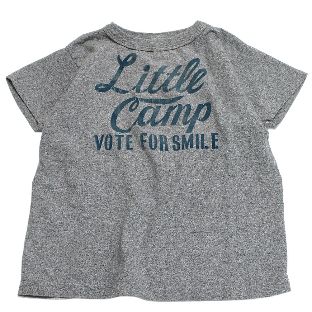 樂天商城 - 【子供服/デニムダンガリー/DENIM DUNGAREE/親子/デニム＆ダンガリー/DD】 ビンテージテンジク LITTLE CAMP TEE 3GRグレー