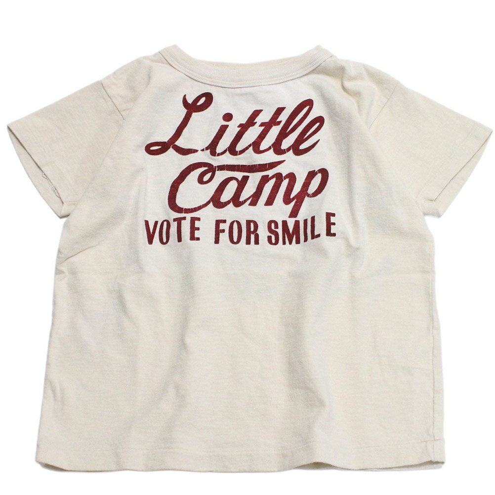 樂天商城 - 【子供服/デニムダンガリー/DENIM DUNGAREE/親子/デニム＆ダンガリー/DD】 ビンテージテンジク LITTLE CAMP TEE 11OW生成