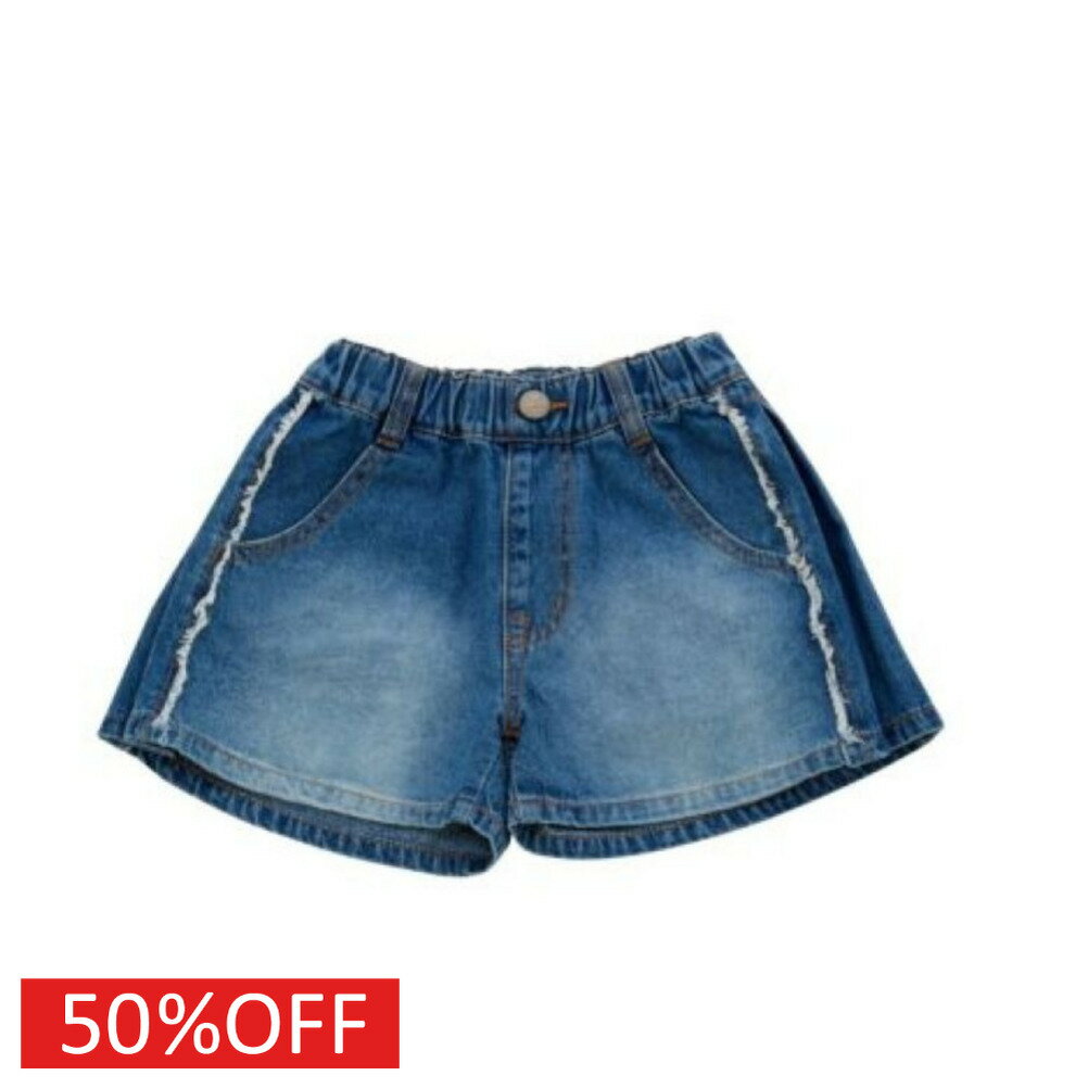 樂天商城 - 【ocean＆ground/オーシャンアンドグラウンド/子供服/ベビー/キッズ/ジュニア】 セール 【50%OFF】 リメイクデニムキュロット ナチュラルフェード(NF)