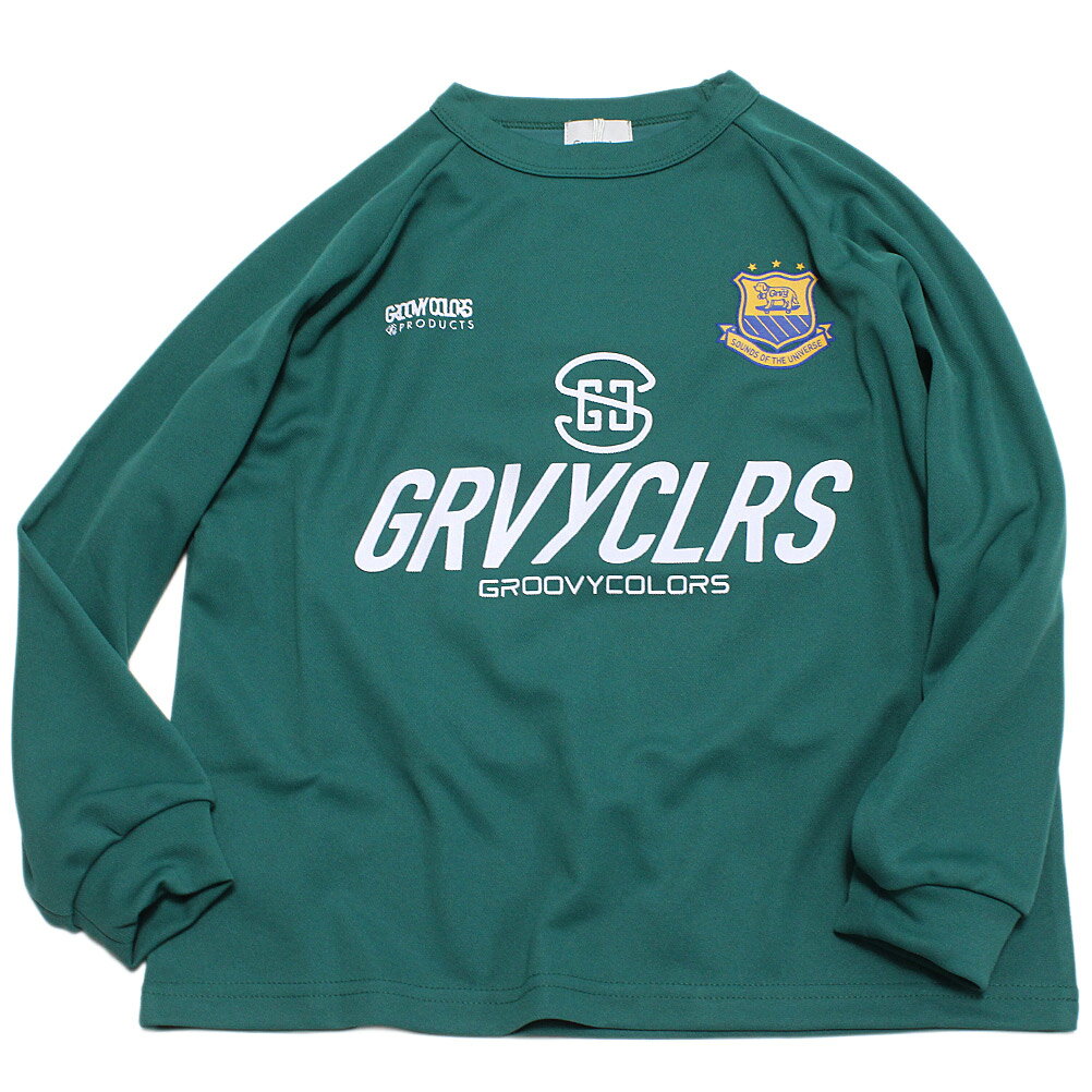 【子供服/グルーヴィーカラーズ/groovy colors/ジュニア/男の子】 COOLMAX GAME PO シャツ 8GNグリーン