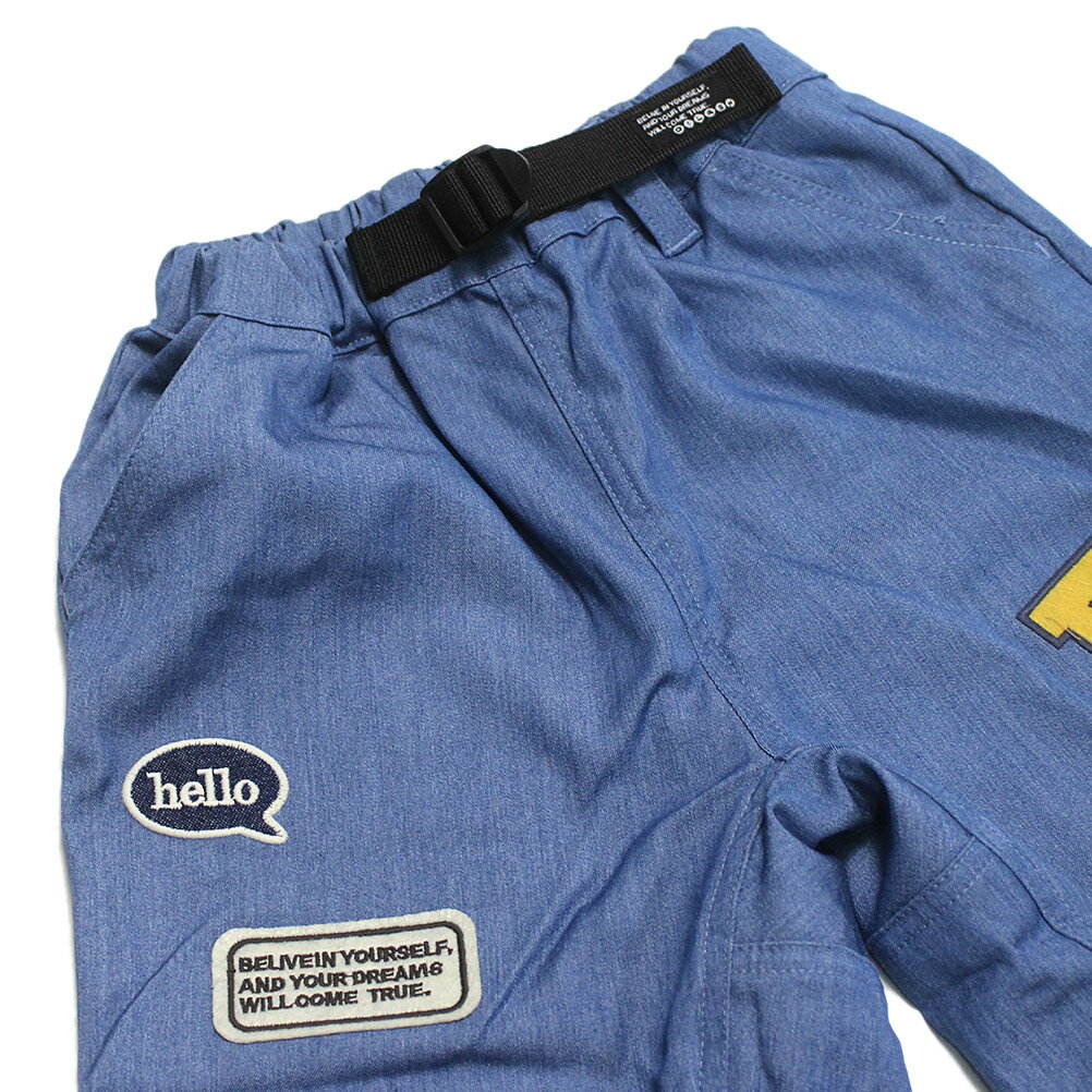 【子ども服/ジュニア/DILASH/子供服/ディラッシュ】 セール 【50%OFF】 5分丈カラーデニムパンツ ブルー(BU)