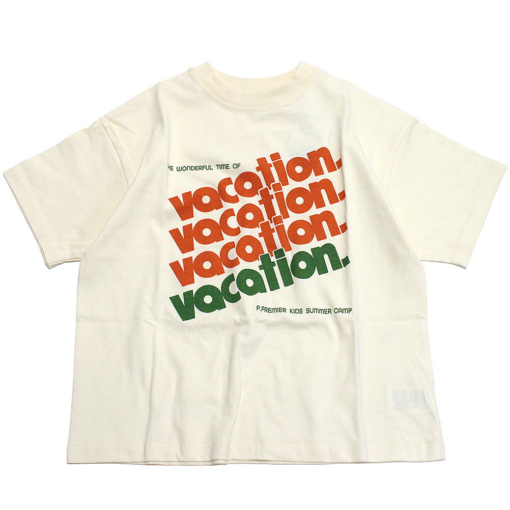 Rakuten - 【p.premier/ピードットプルミエ/子供服】 イロチ買いしたいノーバケーションサマーロゴTシャツ アイボリー(IV)