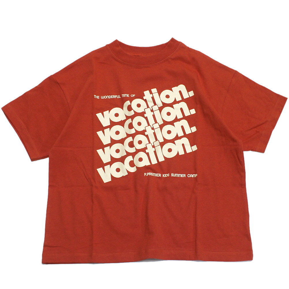 Rakuten - 【p.premier/ピードットプルミエ/子供服】 イロチ買いしたいノーバケーションサマーロゴTシャツ レンガ(RE)