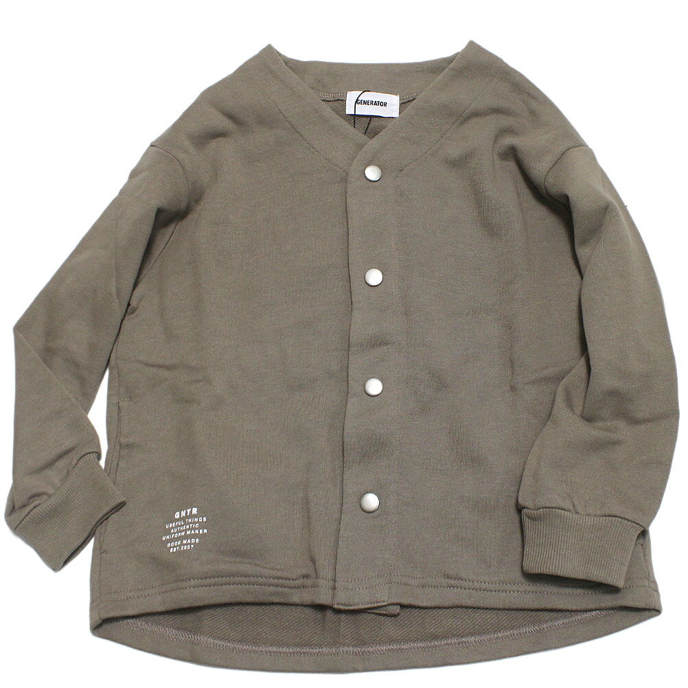 【ジェネレーター/子供服/GENERATOR/ジュニア 】 ノーカラーJK アッシュグレー(AG)
