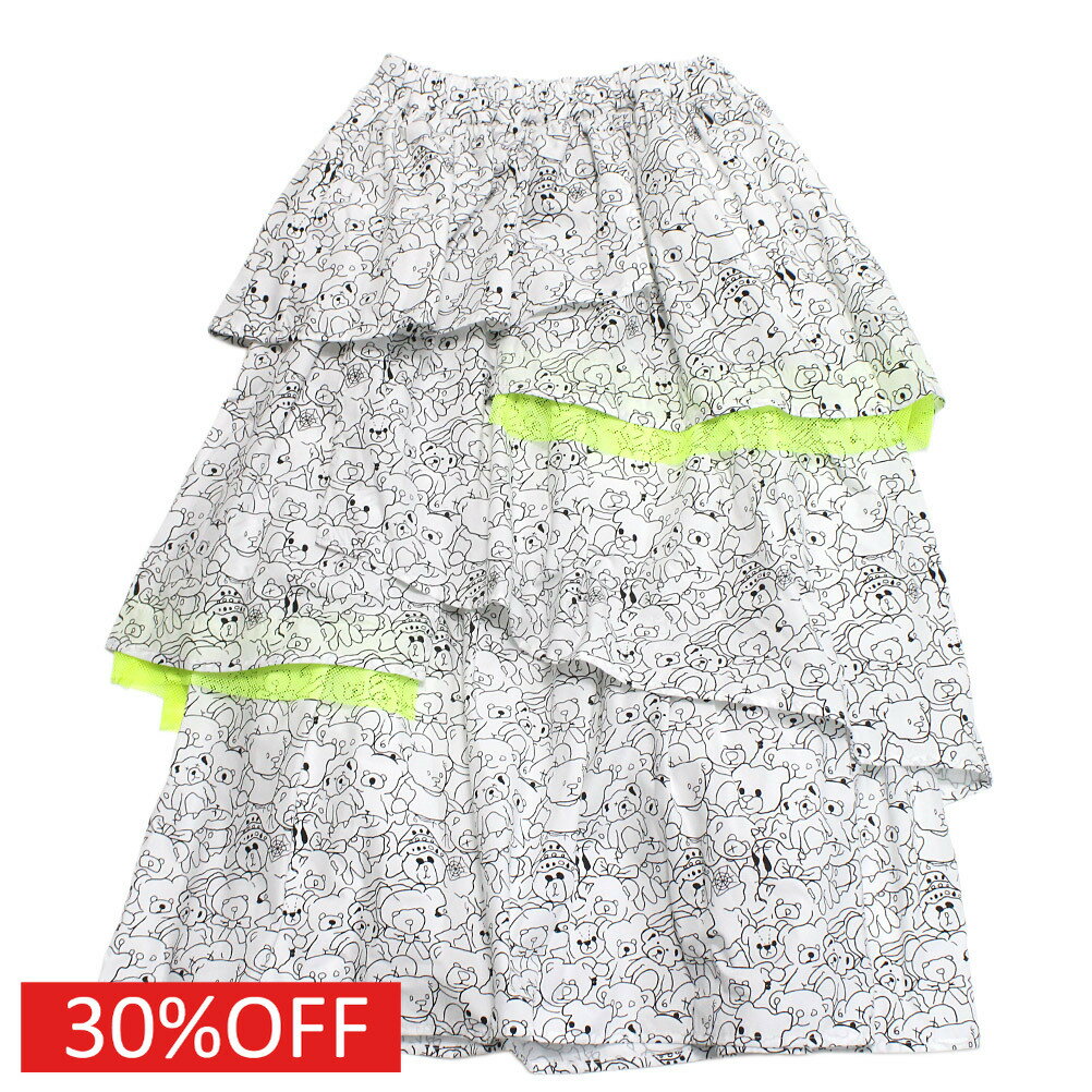 樂天商城 - 【ユニカ/UNICA/子供服/キッズ/女の子】 セール 【30%OFF】 mamy Bear カラーフリルスカート オフホワイト(2)