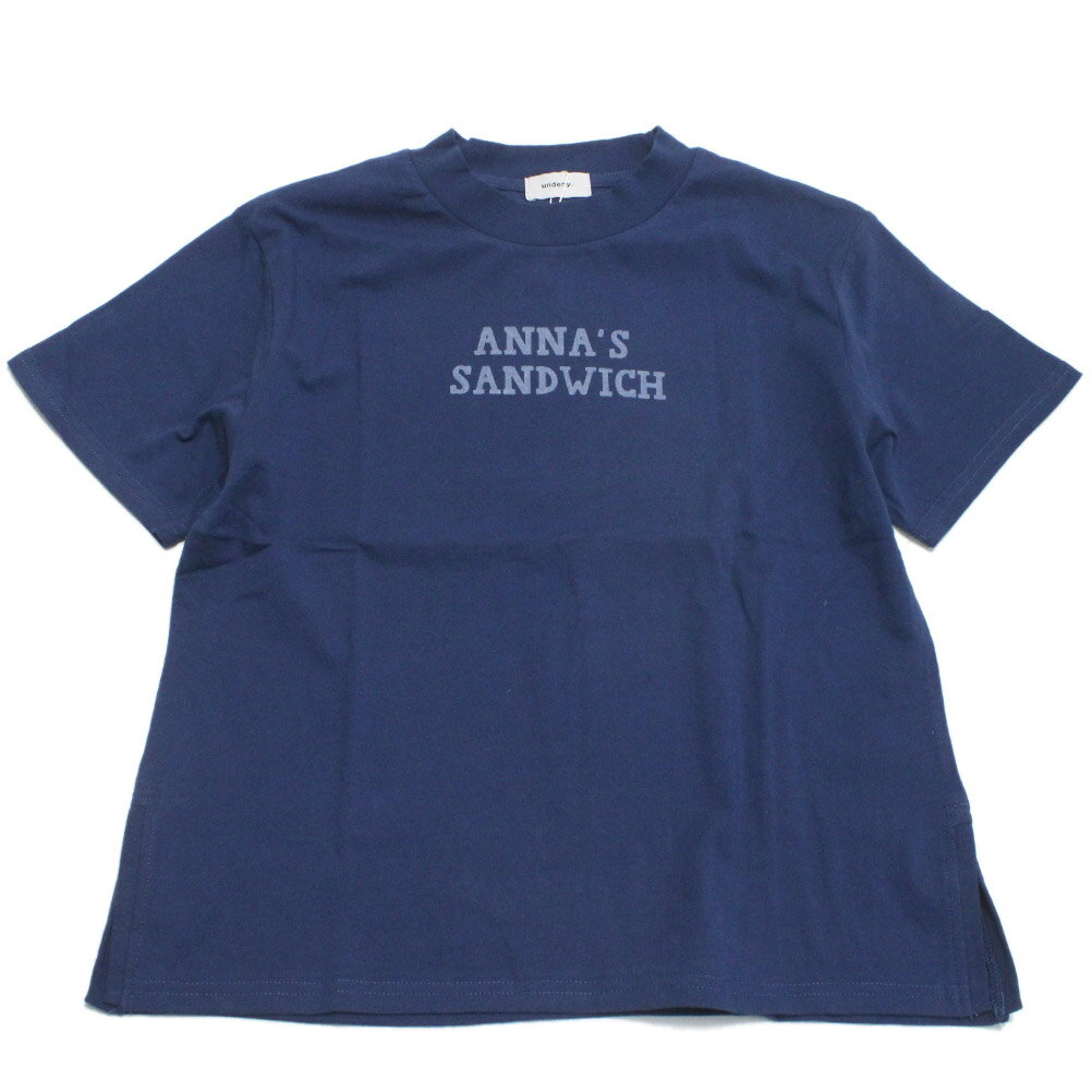 【子供服/ジュニア/アンディニー/undeny./キッズ/大人/女の子】 あす楽 Sandwich shop Tシャツ ブルー(BL)