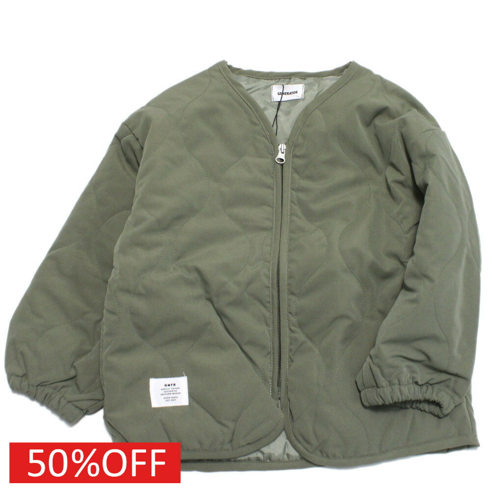 セールキルティングジャケットカーキ