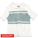 【ラブトキ/ラブトキシック/Love toxic/ガール/JS】 セール 【50%OFF】 半袖ZIPニット オフホワイト(03)
