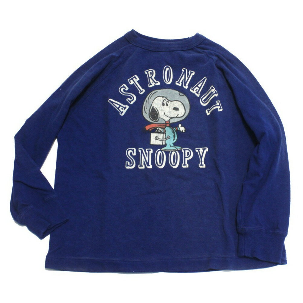 樂天商城 - 【子ども服/デニムダンガリー/スヌーピーコラボ/DENIM DUNGAREE/ジュニア服】 ビンテージテンジク SNOOPY ASTRONAUT TEE 14BLブルー