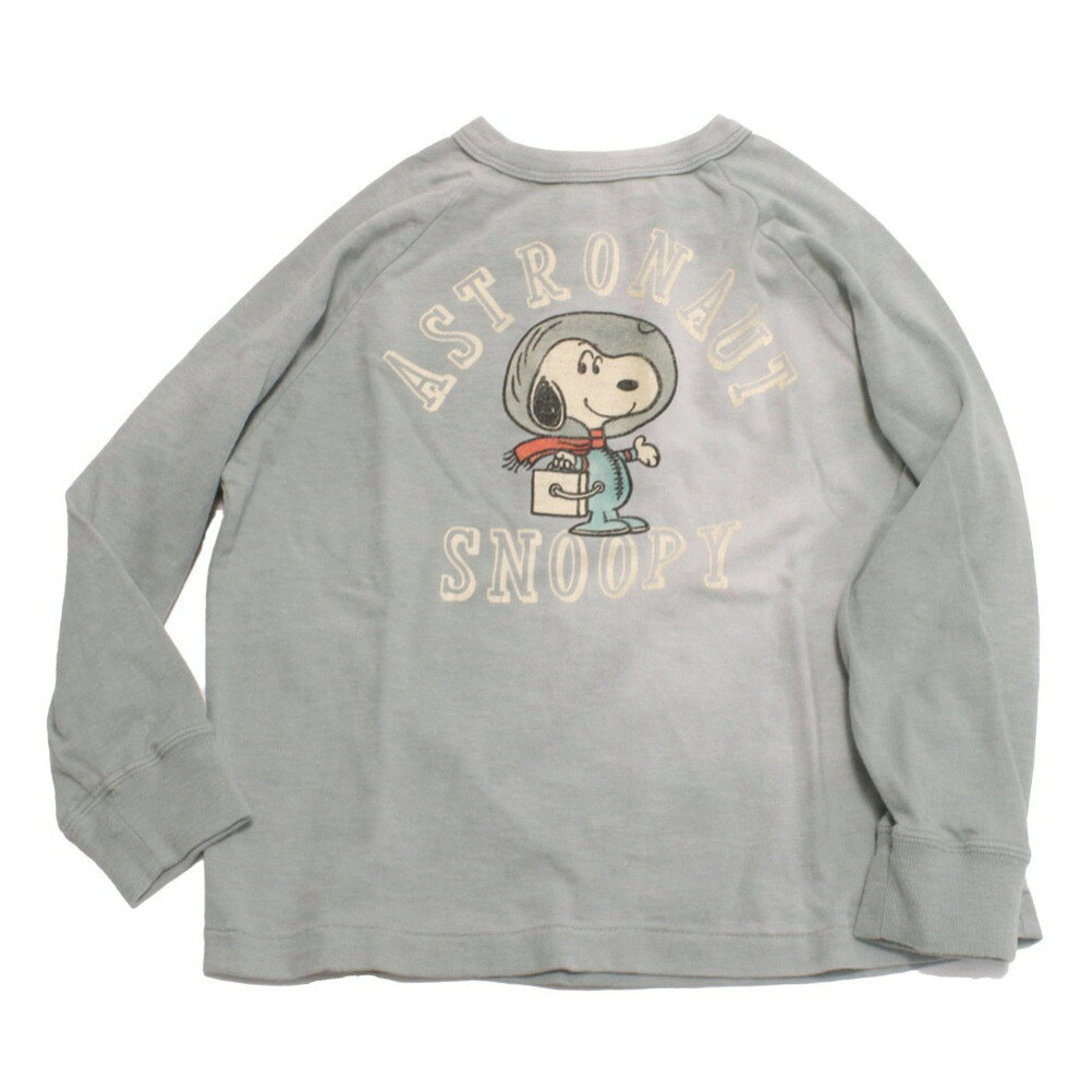 樂天商城 - 【子ども服/デニムダンガリー/スヌーピーコラボ/DENIM DUNGAREE/ジュニア服】 ビンテージテンジク SNOOPY ASTRONAUT TEE 28LGN淡緑
