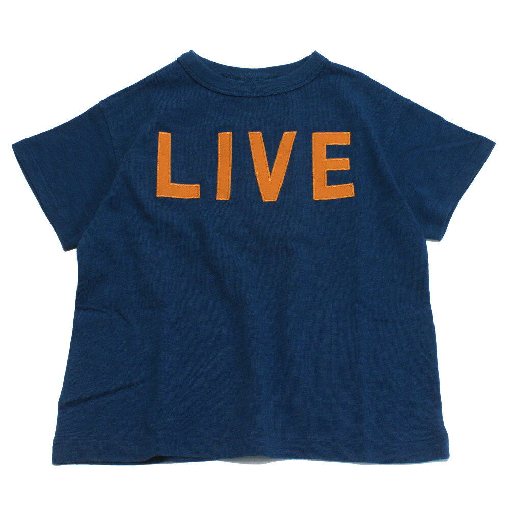 乐天商城 - 【子供服/デニムダンガリー/DENIM DUNGAREE/親子/デニム＆ダンガリー/DD】 テンジク LIVE TEE 24ONVオールドネイビー