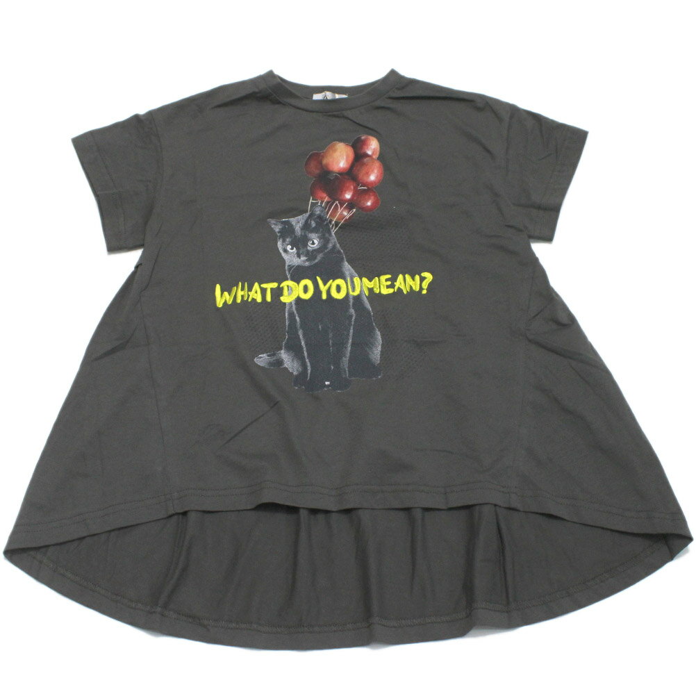 【ユニカ/UNICA/子供服/キッズ/女の子】 WHAT DO YOU MEAN? Tシャツ チャコール(11)