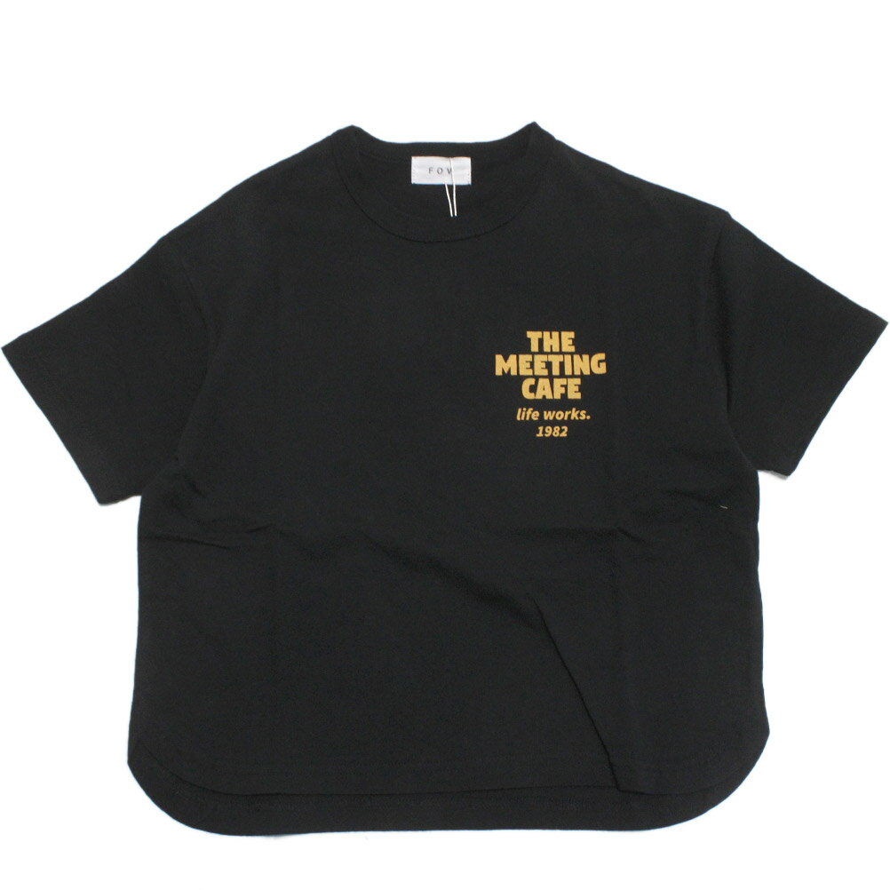 【FOV/フォブ/こども服/キッズ/親子/カジュアル】 あす楽 THE MEETING 6分袖Tシャツ ブラック(BK)