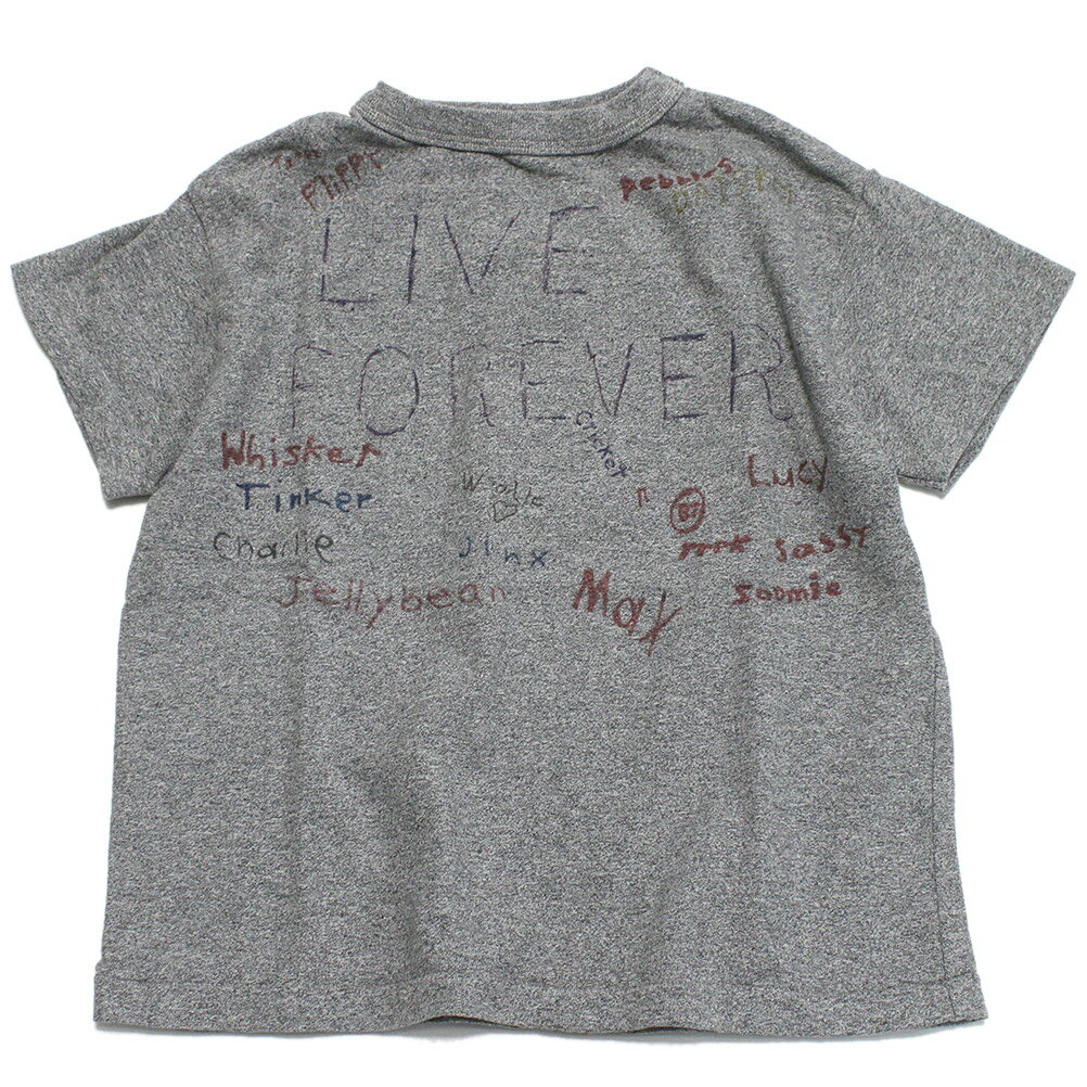 Rakuten - 【子供服/デニムダンガリー/DENIM DUNGAREE/親子/デニム＆ダンガリー/DD】 ビンテージテンジク LIVE TEE 3GRグレー