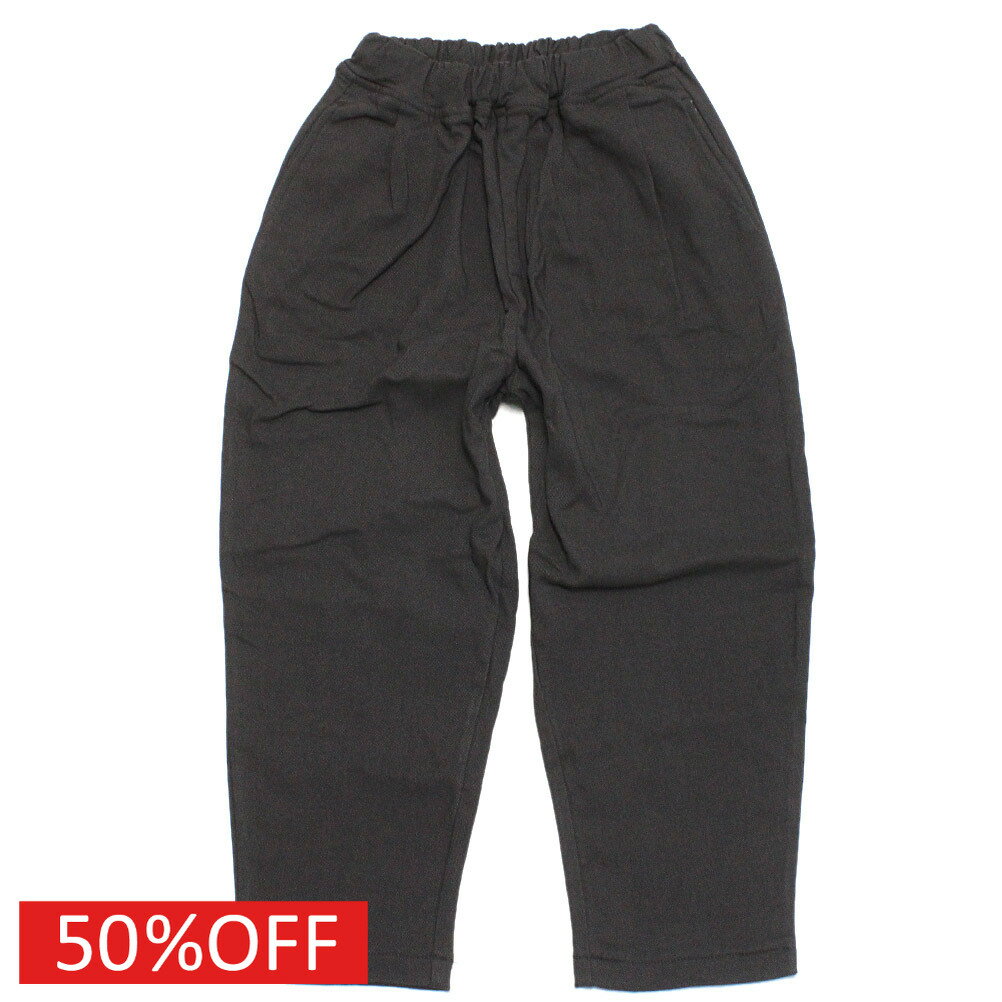 【オフィシャルチーム OFFICIALTEAM】 セール 【50%OFF】 起毛スーパーストレッチワイドタックパンツ チャコールグレー