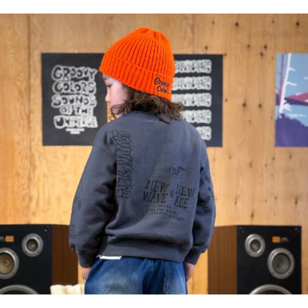 【子供服/グルーヴィーカラーズ/groovy colors/ジュニア/男の子】 ウラケ GRAFFITI スウェット【9月入荷予定】 17CGRチャコール