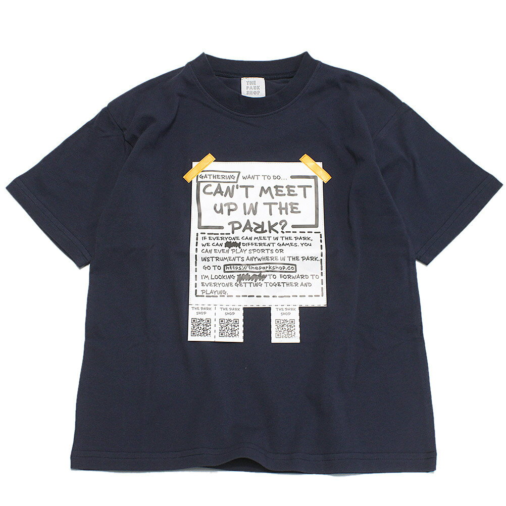 【子ども服/THE PARK SHOP/ザ・パークショップ/子供服/キッズ服】 TAPE POSTER Tシャツ ネイビー