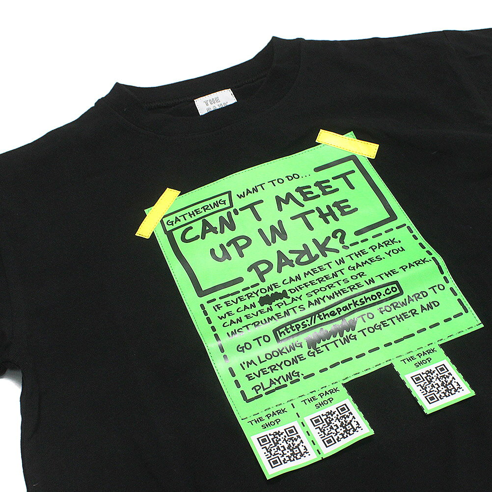 【子ども服/THE PARK SHOP/ザ・パークショップ/子供服/キッズ服】 TAPE POSTER Tシャツ ブラック 3